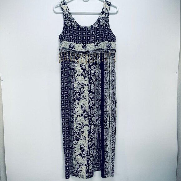 Dawn Joy Dresses & Skirts - Dawn Joy Fashion Dress Size 6 Women’s Tribal Print Black White Sleeveless